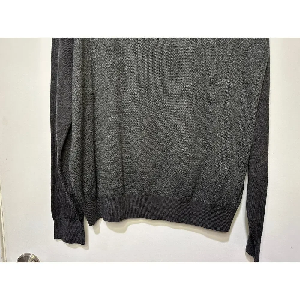 Linea Rosso Nordstrom Men's Charcoal Merino Wool Sweater Size XXL New w/ Tags